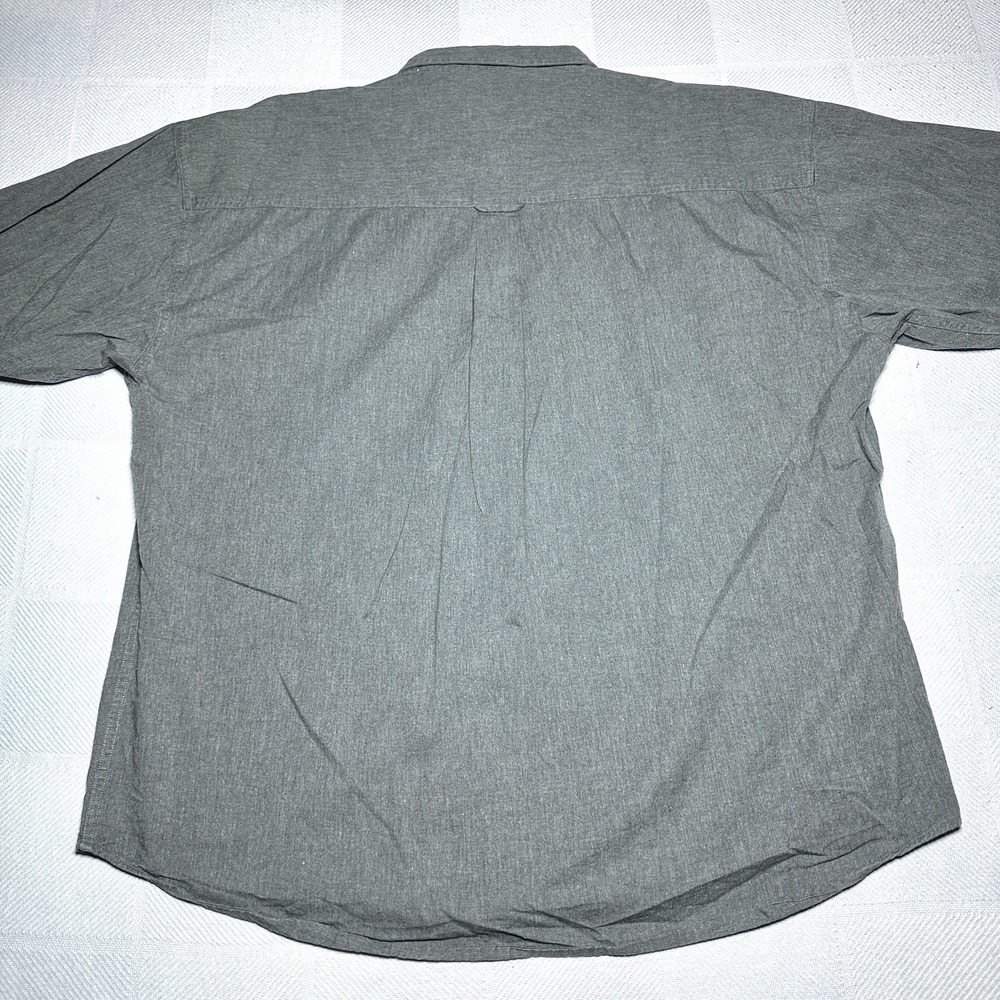 Vintage Chaps Ralph Lauren Button Down Shirt Mens XL Crest Gray Chambray Denim - Picture 6 of 11